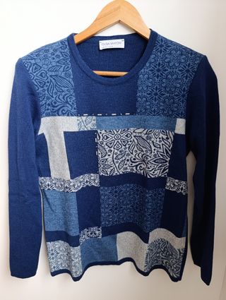 Jersey OLGA SANTONI Patchwork Azul Talla XL