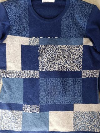 Jersey OLGA SANTONI Patchwork Azul Talla XL