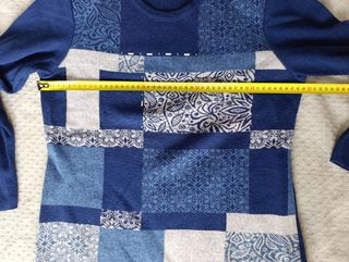 Jersey OLGA SANTONI Patchwork Azul Talla XL
