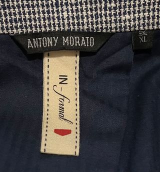 Blazer Antony Morato Talla 52-XL Negro/Blanco
