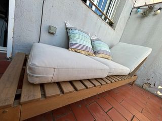 Lettino da esterno in legno