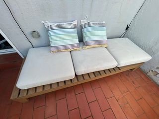 Lettino da esterno in legno