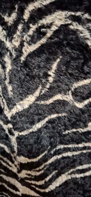 Gonna in pelliccia fantasia zebrata