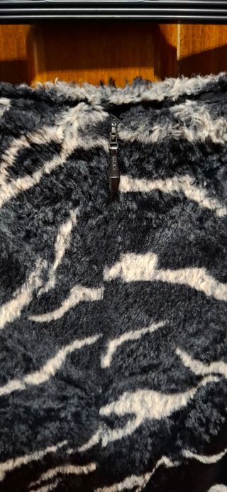 Gonna in pelliccia fantasia zebrata