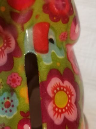 Salvadanaio Elefante Decorato Fiori