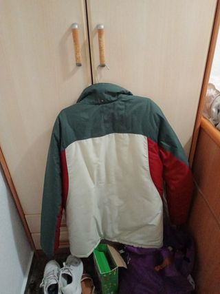 Chaqueta Columbia Beige, Verde y Roja