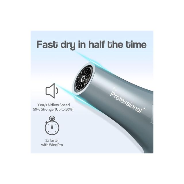 Secador de Pelo Ionico PRO Gris