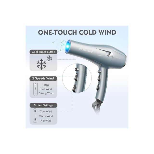 Secador de Pelo Ionico PRO Gris