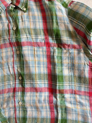 Camicia a quadri verde e azzurra taglia 44