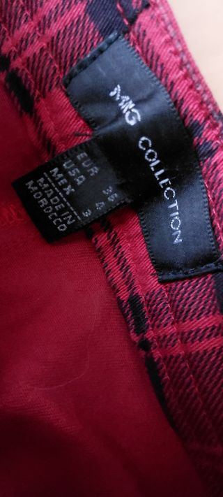 Minifalda escocesa con cremalleras