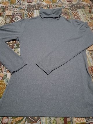Maglia collo alto grigia