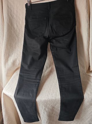 Pantalón pitillo vaquero mujer talla 42 negro elás