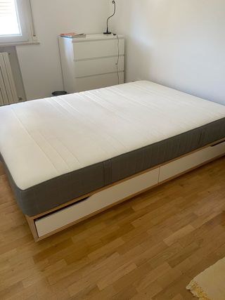 Letto matrimoniale Ikea Mandal 140x200 + materasso