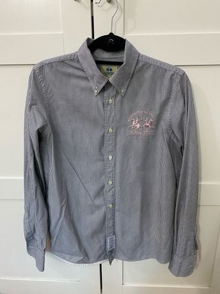 Camisa La Martina Raya Diplomática Azul Talla M