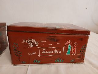 Lote 4 Cajas vintage Metálicas Decoradas