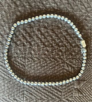 Collar Plata Mexicana Bolas Grandes