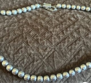 Collar Plata Mexicana Bolas Grandes