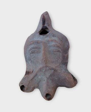 Lámpara Terracota Africana Antigua
