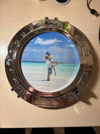 Marco ojo de buey plata