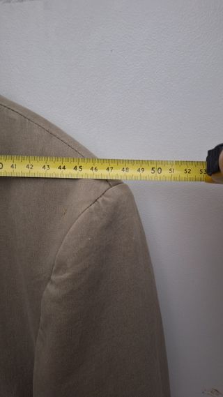 Americana Zara Beige Algodón Talla XXL 