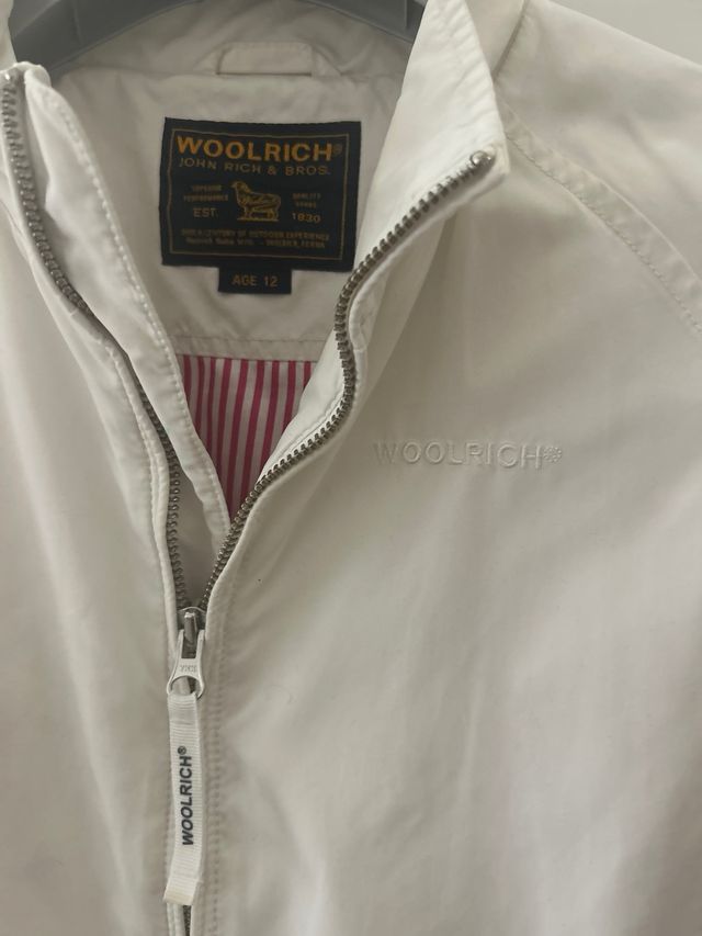 Giubbino Woolrich bianco anni 12