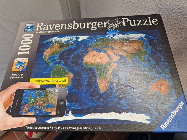 Puzzle Ravensburger Mapa Mundo 1000 Piezas AR