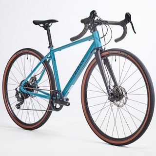 Bicicleta de gravel mujer aluminio monoplato Triban Grvl