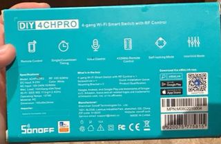 Sonoff 4CHPRO R3 Módulo Domótica Wi-Fi + RF