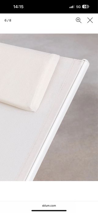 Tumbona/Hamaca reclinable jardín blanca