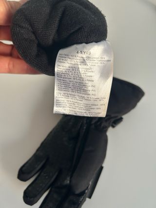 Guantes de Nieve 4-5 años Negros