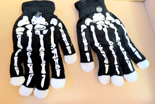 Guantes Esqueleto Halloween con Luz LED