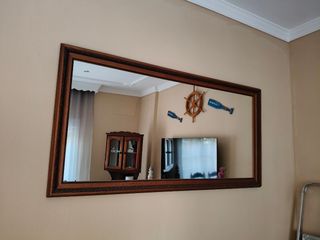 Espejo decorativo madera y cristal