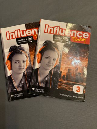 2 libros Workbook . Influence  Today  . 3 ESO .