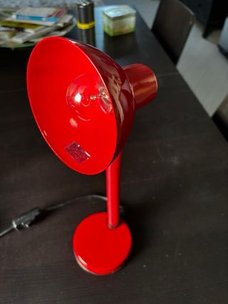 Set 2 Lampade Tavolo Vintage Rosse