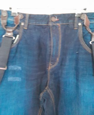 Pull&Bear Pantalones Vaqueros con Tirantes
