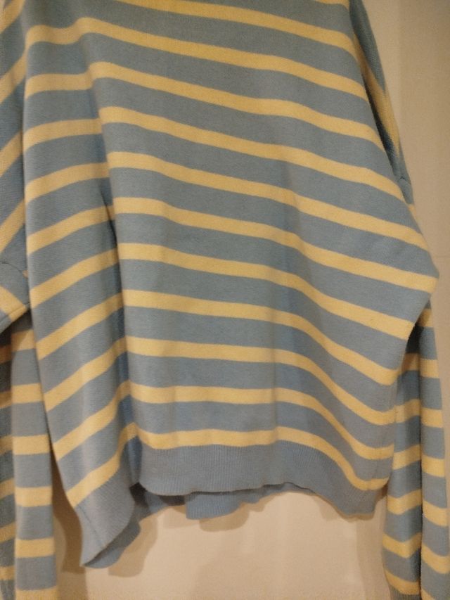 Jersey Stradivarius rayas azul y blanco  Talla M