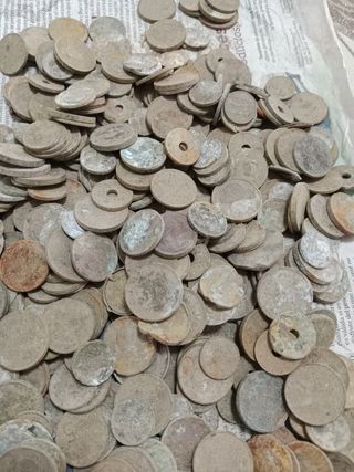 Lote ~1000 Monedas Españolas Antiguas 