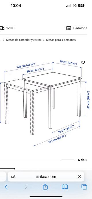 Mesa Comedor Ikea Blanca
