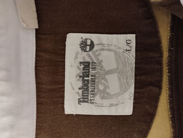 Polo Timberland a righe marrone e beige