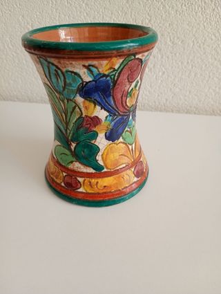 Antico Vaso Piccolo Vaso in Ceramica Smaltata