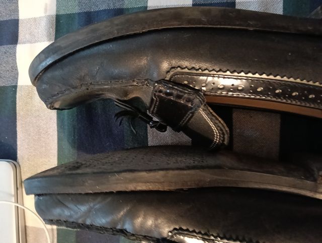 Mocassini donna neri e argento