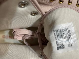 Zapatillas Converse plataforma altas rosa y oro