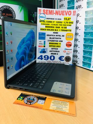 Portátil Dell Inspiron 15 3520 i7 16GB RAM 1TB SSD
