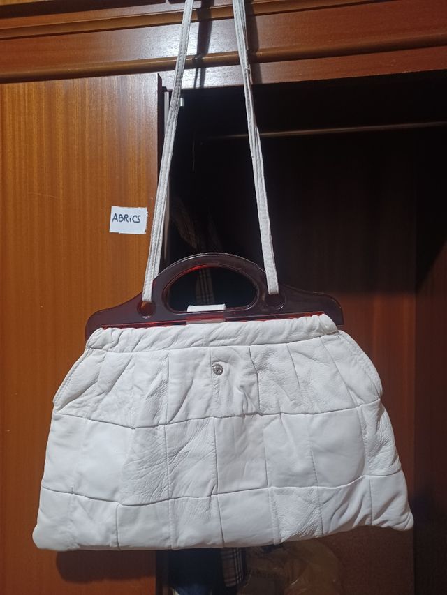 Bolso asa resina blanco