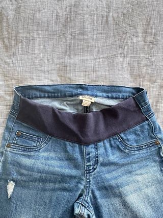 Pantalones premamá vaqueros desgastados