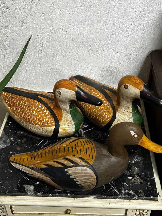 Tres patos reclamo decorativos