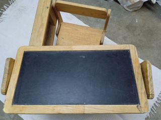 Pupitre escolar de madera plegable