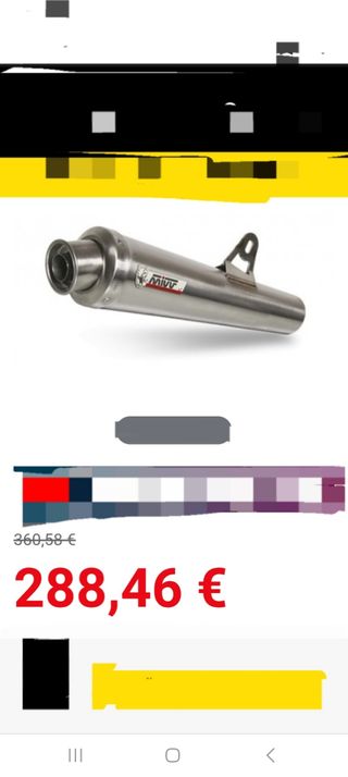 Tubo de escape Mivv Suzuki GSX650F / GSF650