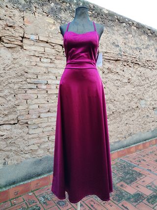 Vestido fiesta morado talla única