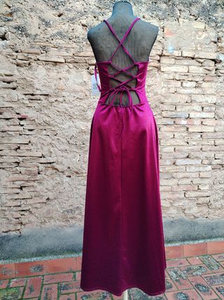 Vestido fiesta morado talla única